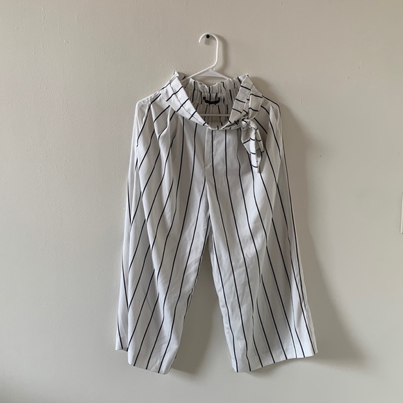 Zara black and white wide legged pants - Picture 2 of 4